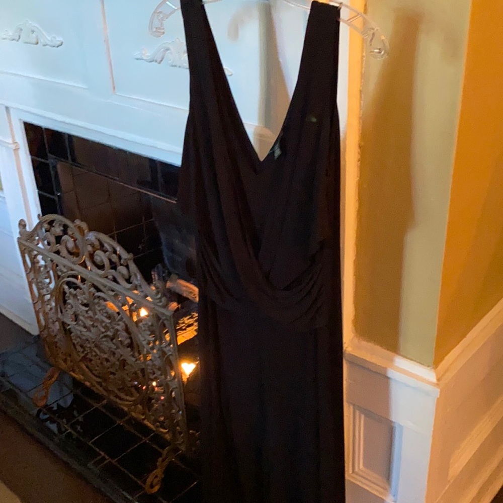 Ralph Lauren Black v-neck and back and below knee length
